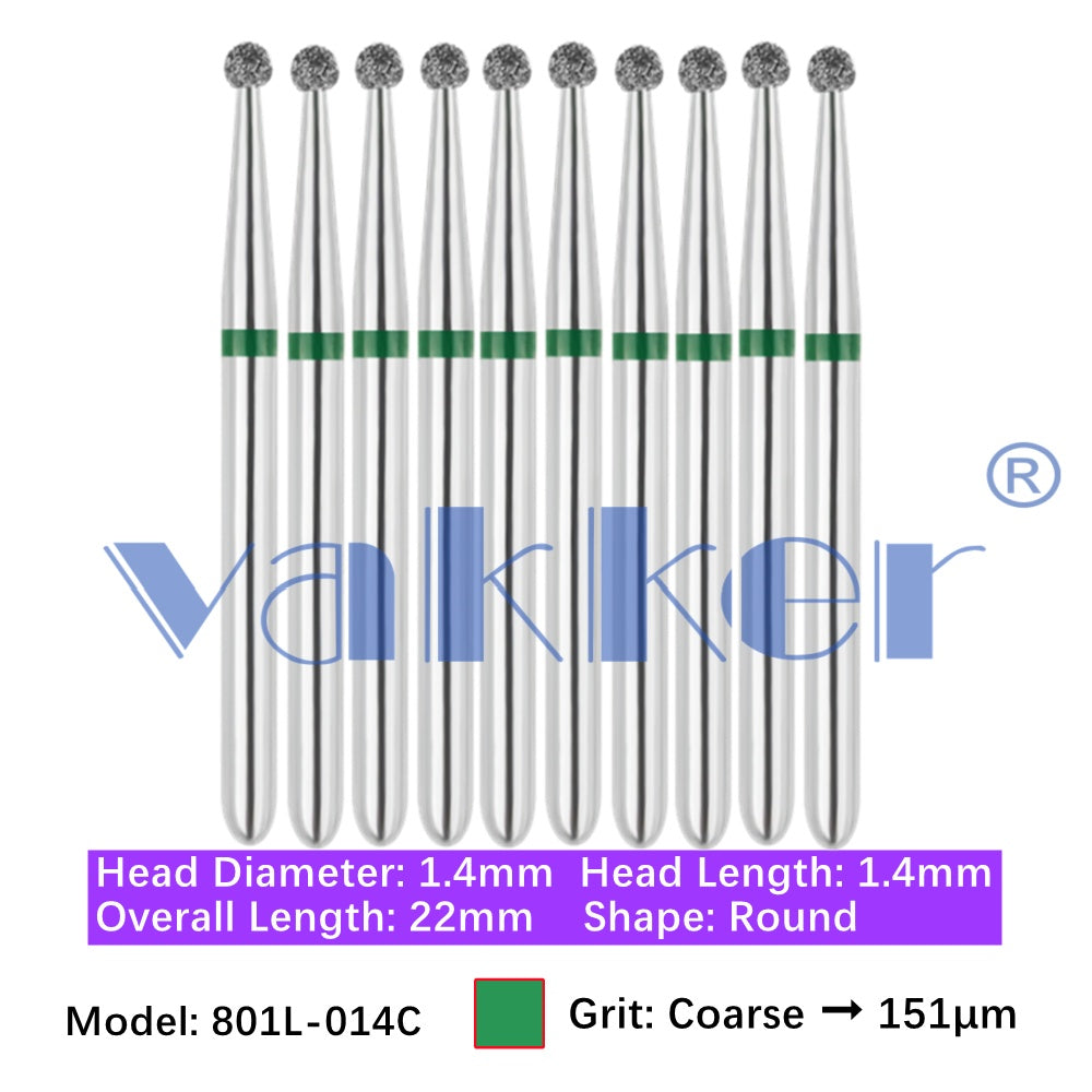 Vakker® Diamond Burs Round Diamonds 10/pk