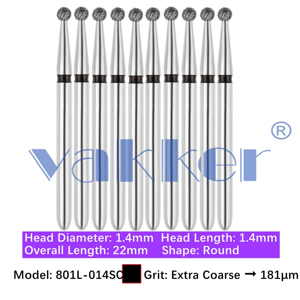 Vakker® Diamond Burs Round Diamonds 10/pk