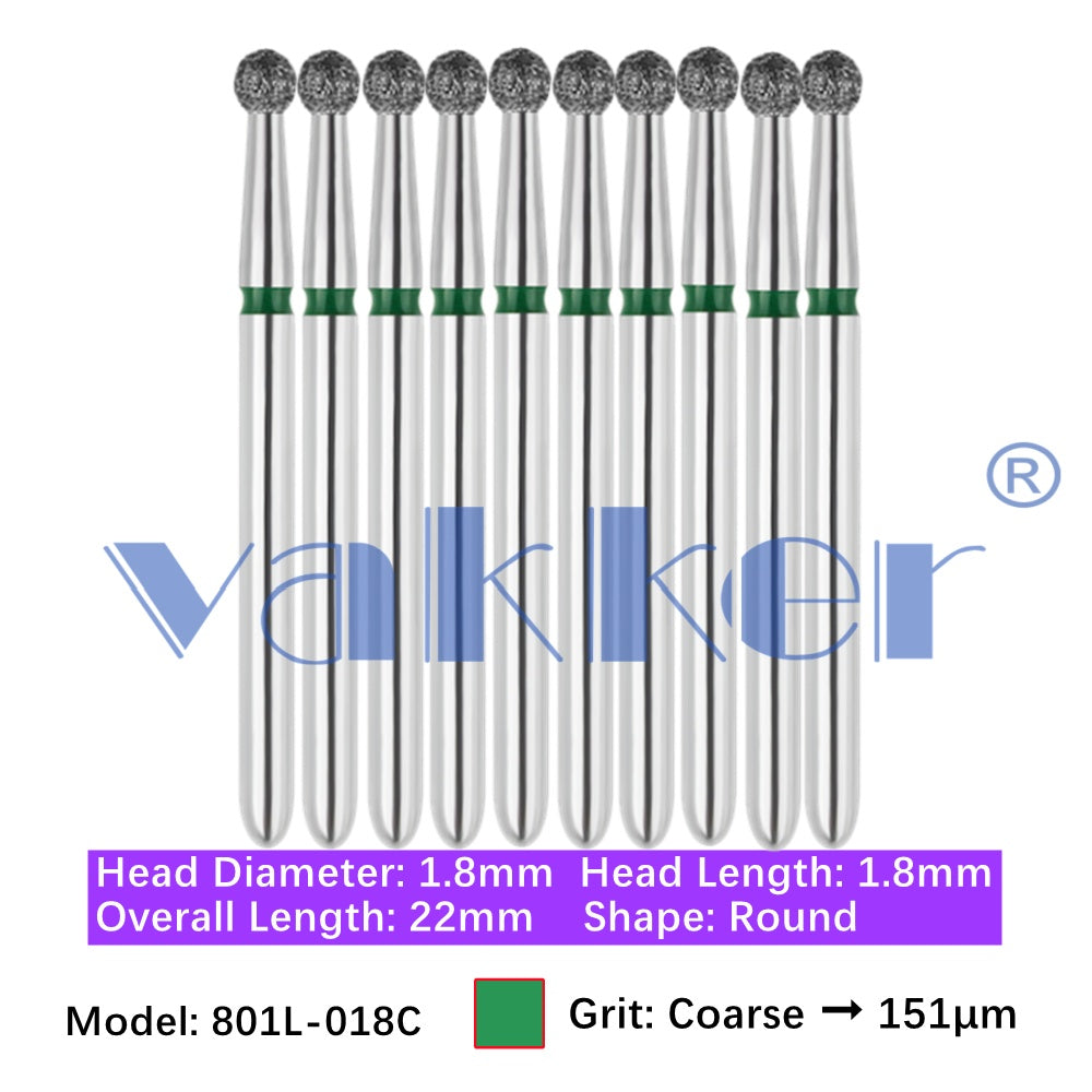 Vakker® Diamond Burs Round Diamonds 10/pk