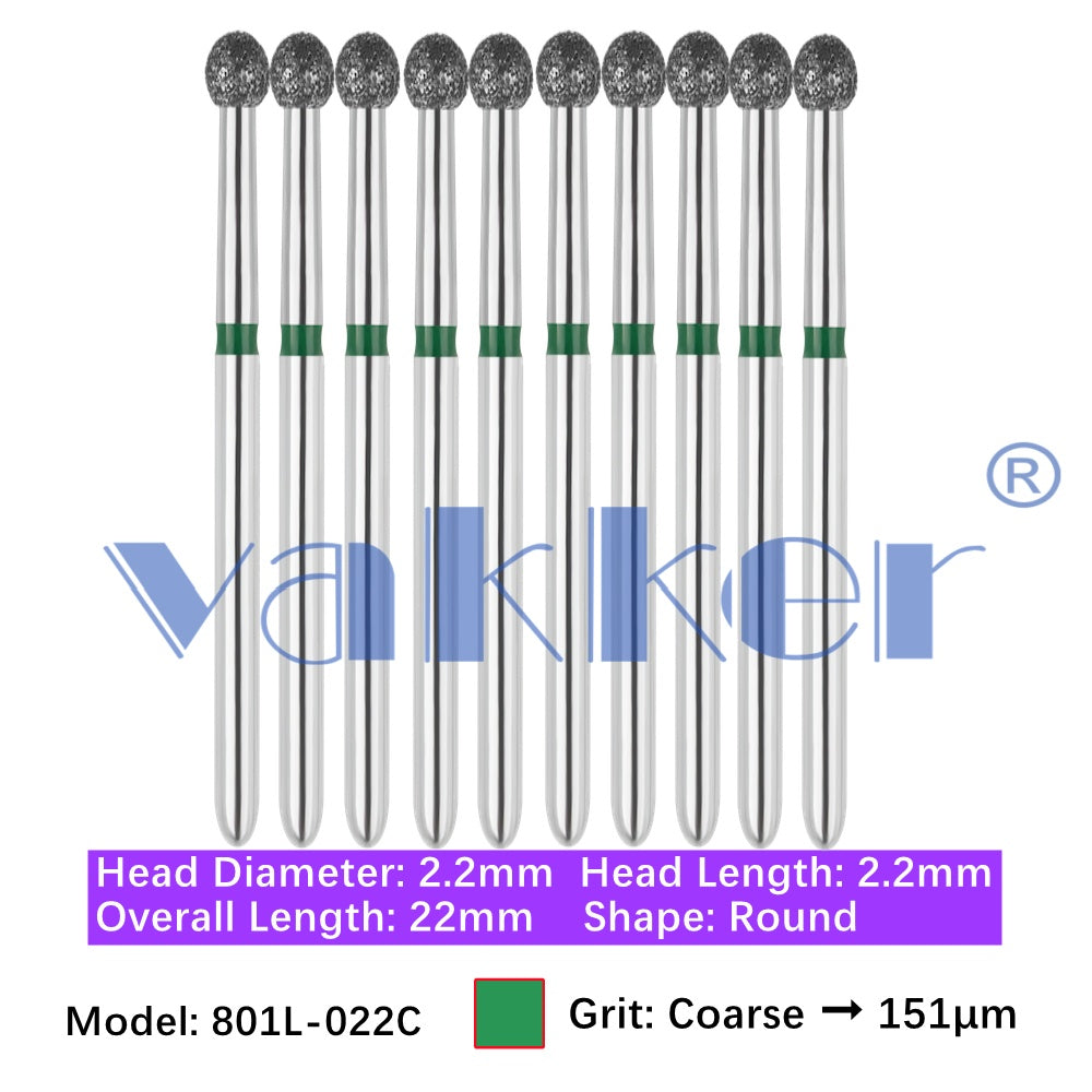 Vakker® Diamond Burs Round Diamonds 10/pk