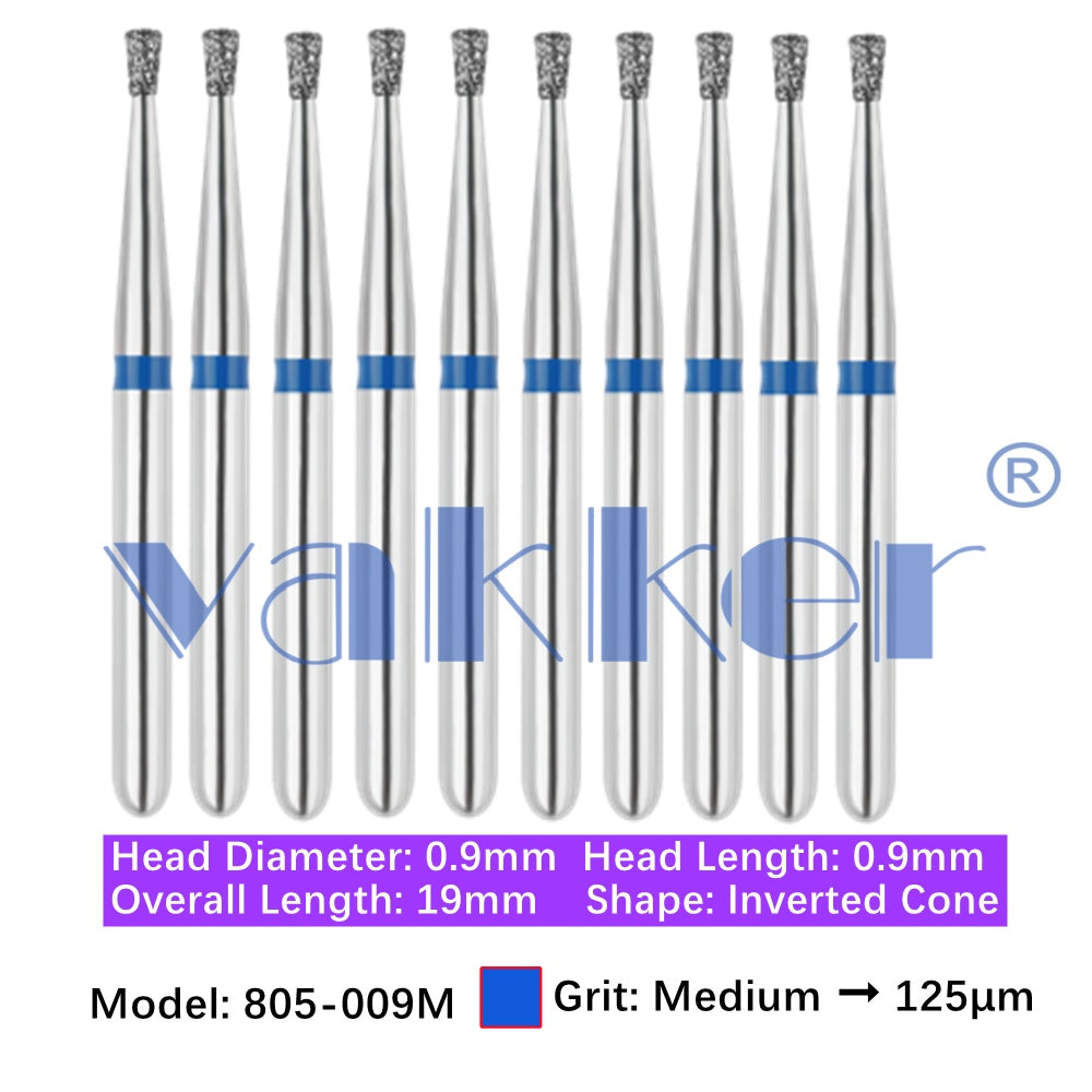 Vakker® Diamond Burs Inverted Cone Diamonds 10/pk