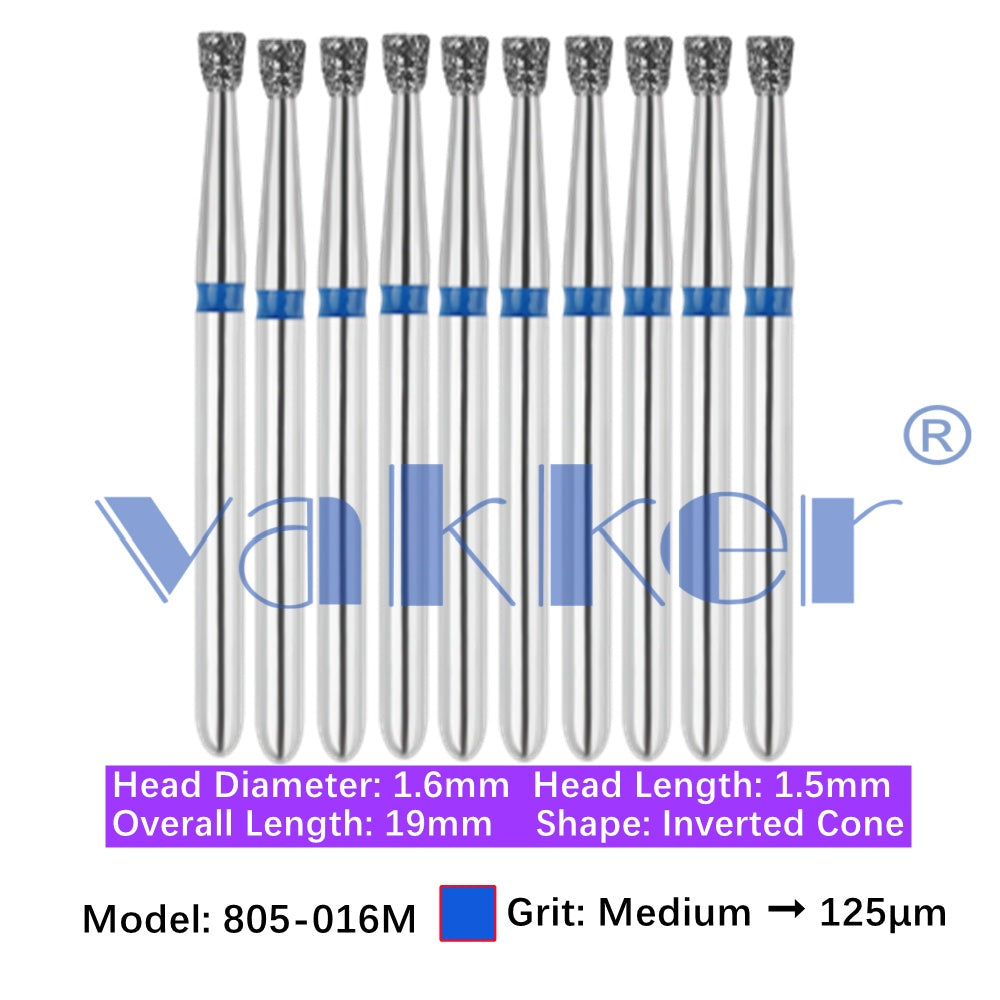 Vakker® Diamond Burs Inverted Cone Diamonds 10/pk