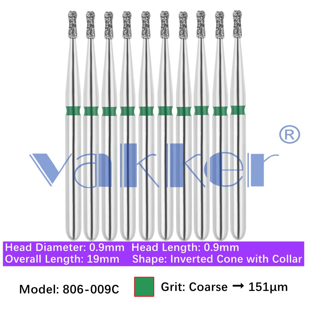 Vakker® Diamond Burs Double Inverted Cone Diamonds 10/pk