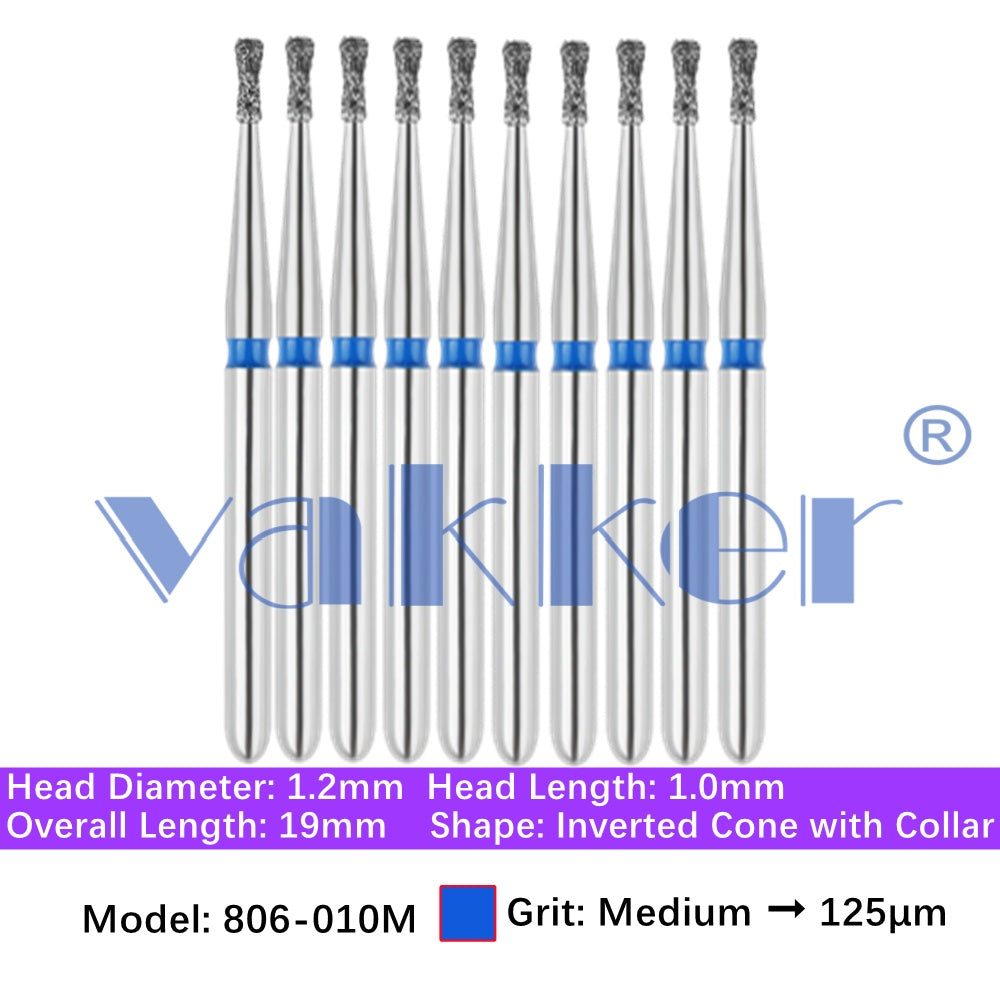 Vakker® Diamond Burs Double Inverted Cone Diamonds 10/pk