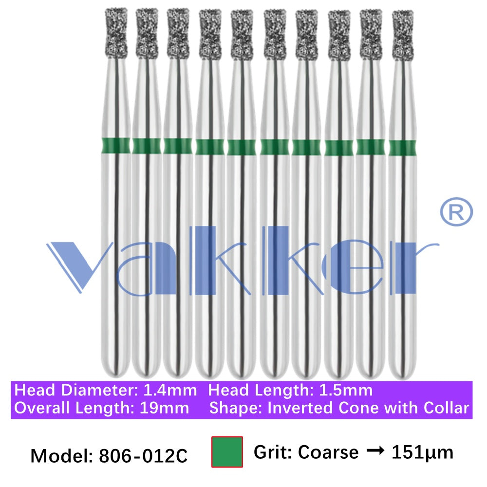 Vakker® Diamond Burs Double Inverted Cone Diamonds 10/pk