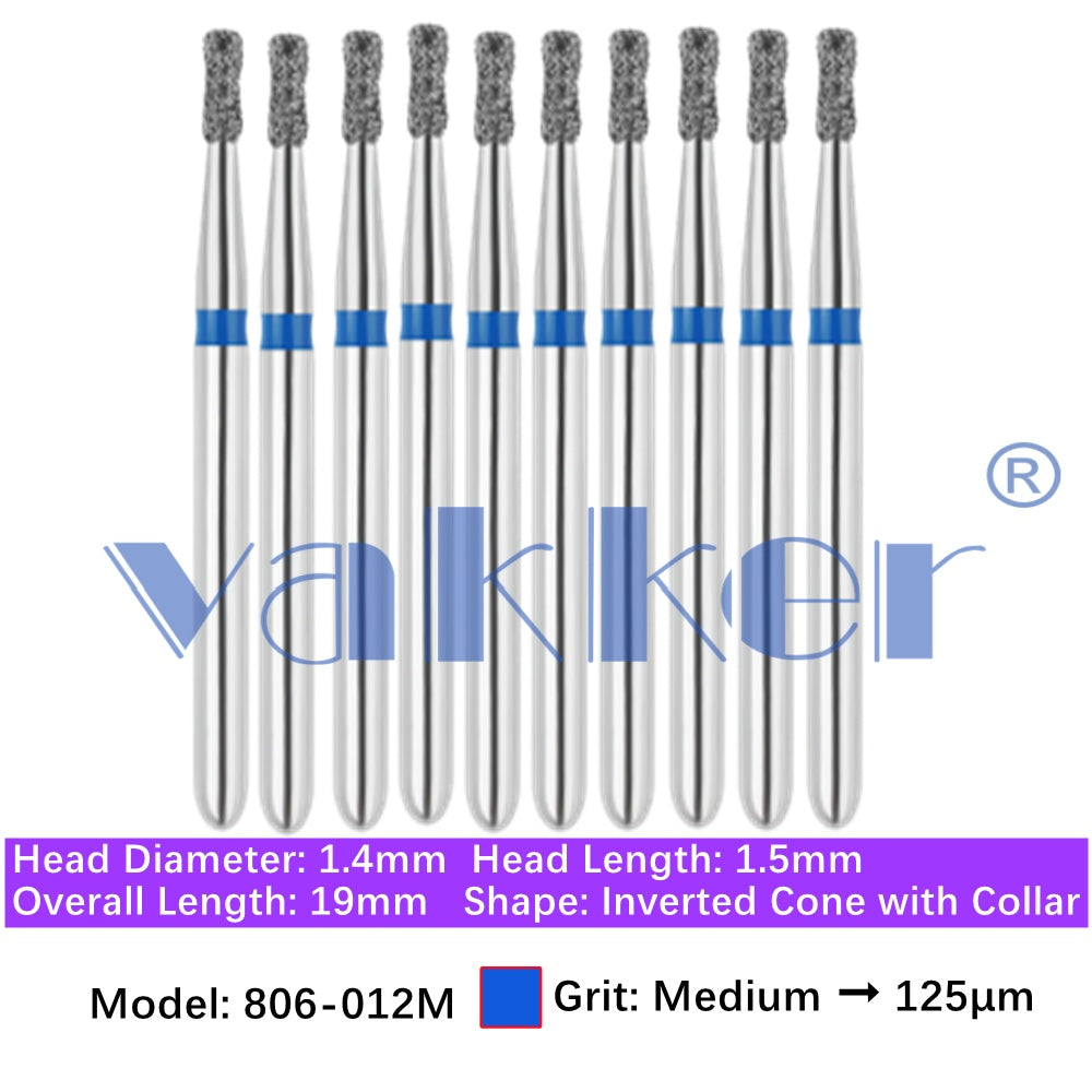 Vakker® Diamond Burs Double Inverted Cone Diamonds 10/pk