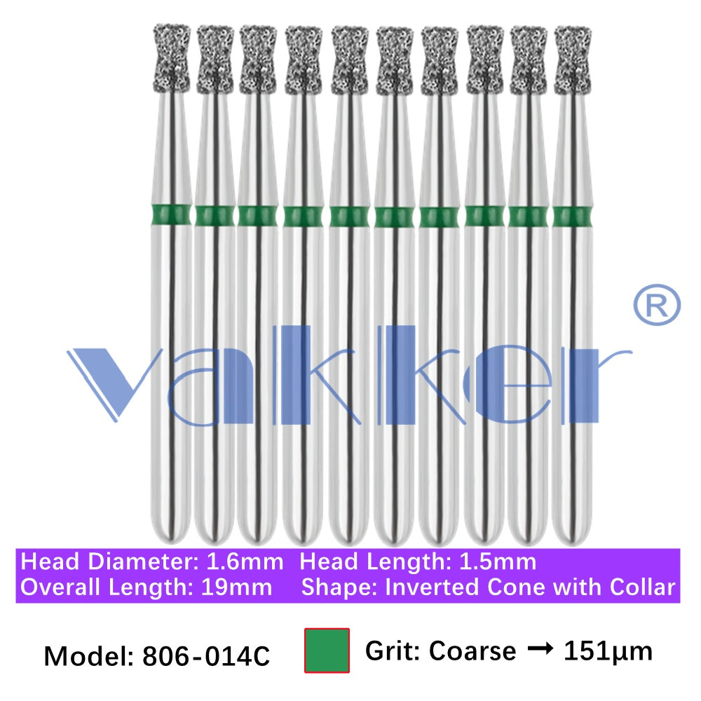 Vakker® Diamond Burs Double Inverted Cone Diamonds 10/pk