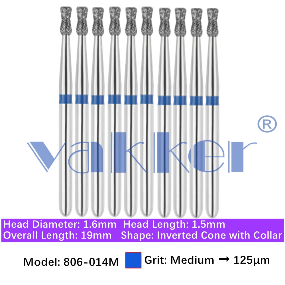 Vakker® Diamond Burs Double Inverted Cone Diamonds 10/pk