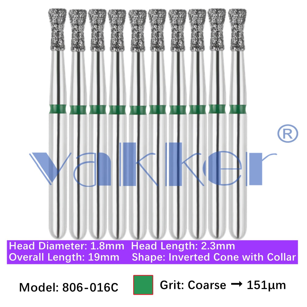 Vakker® Diamond Burs Double Inverted Cone Diamonds 10/pk