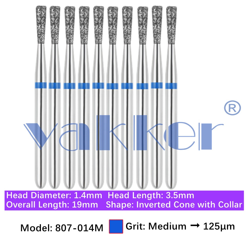 Vakker® Diamond Burs Inverted Cone Diamonds 10/pk