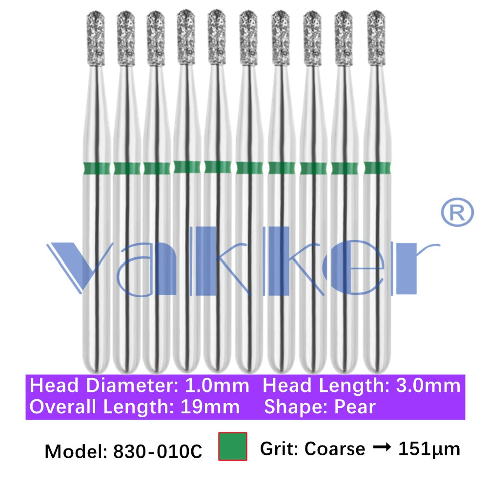 Vakker® Diamond Burs Pear Diamonds 10/pk