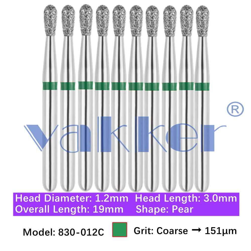 Vakker® Diamond Burs Pear Diamonds 10/pk