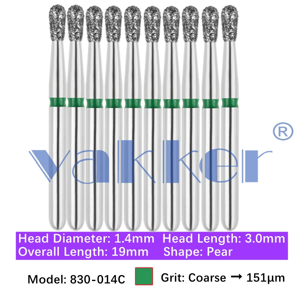 Vakker® Diamond Burs Pear Diamonds 10/pk