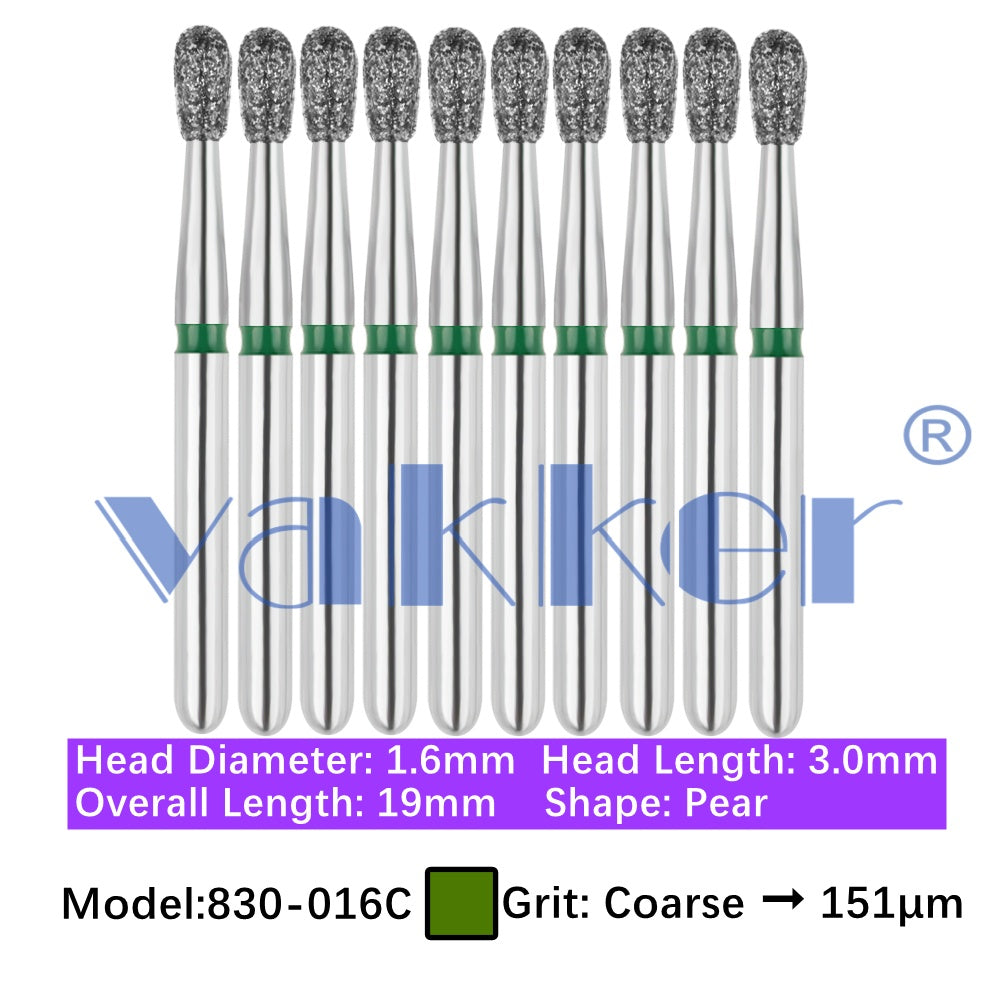 Vakker® Diamond Burs Pear Diamonds 10/pk