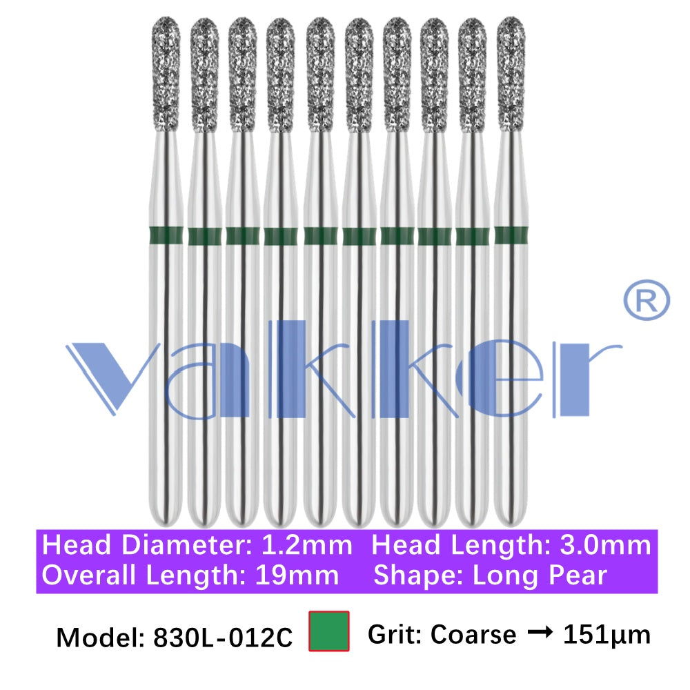 Vakker® Diamond Burs Pear Diamonds 10/pk