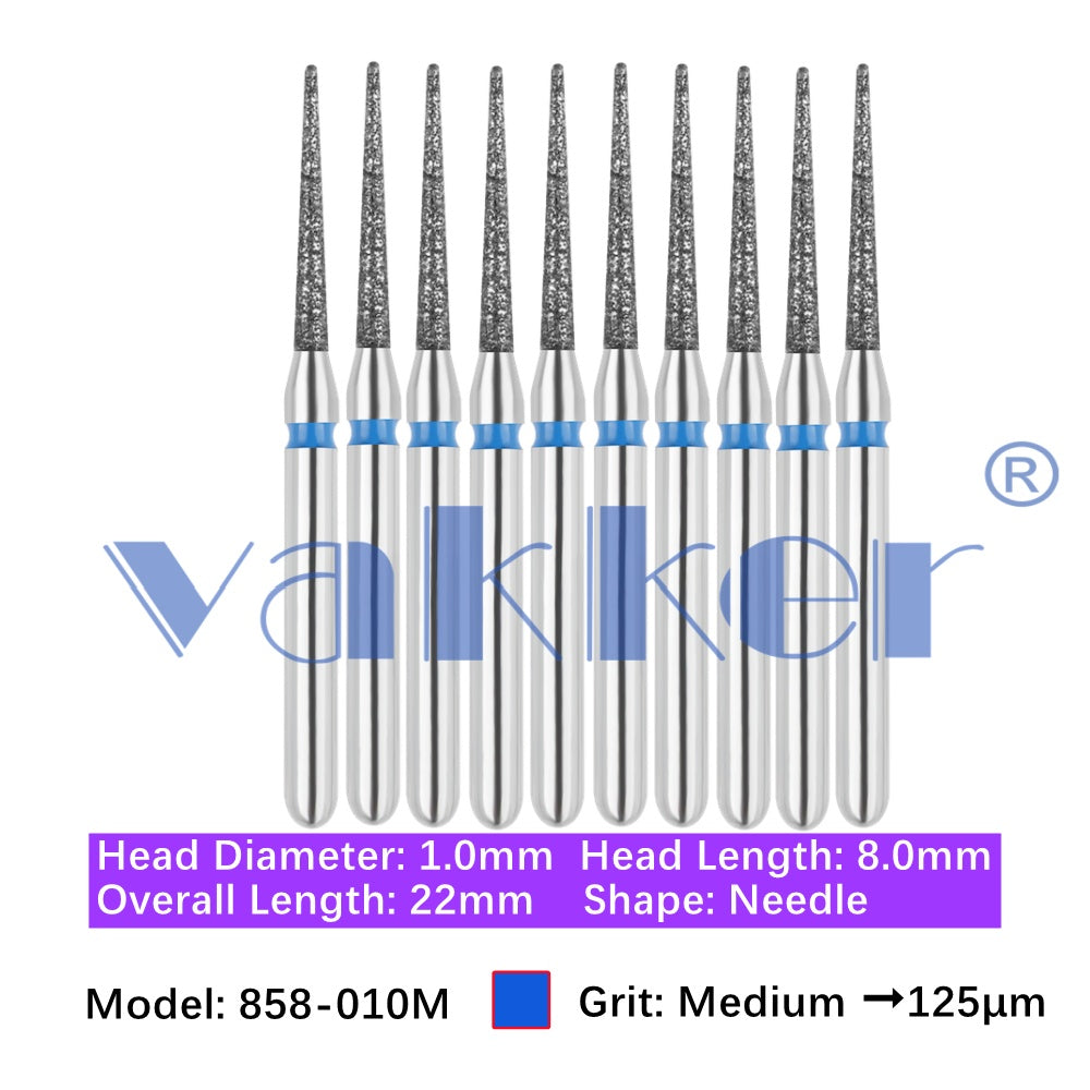 Vakker® Diamond Burs Needle Diamond Burs 10/pk