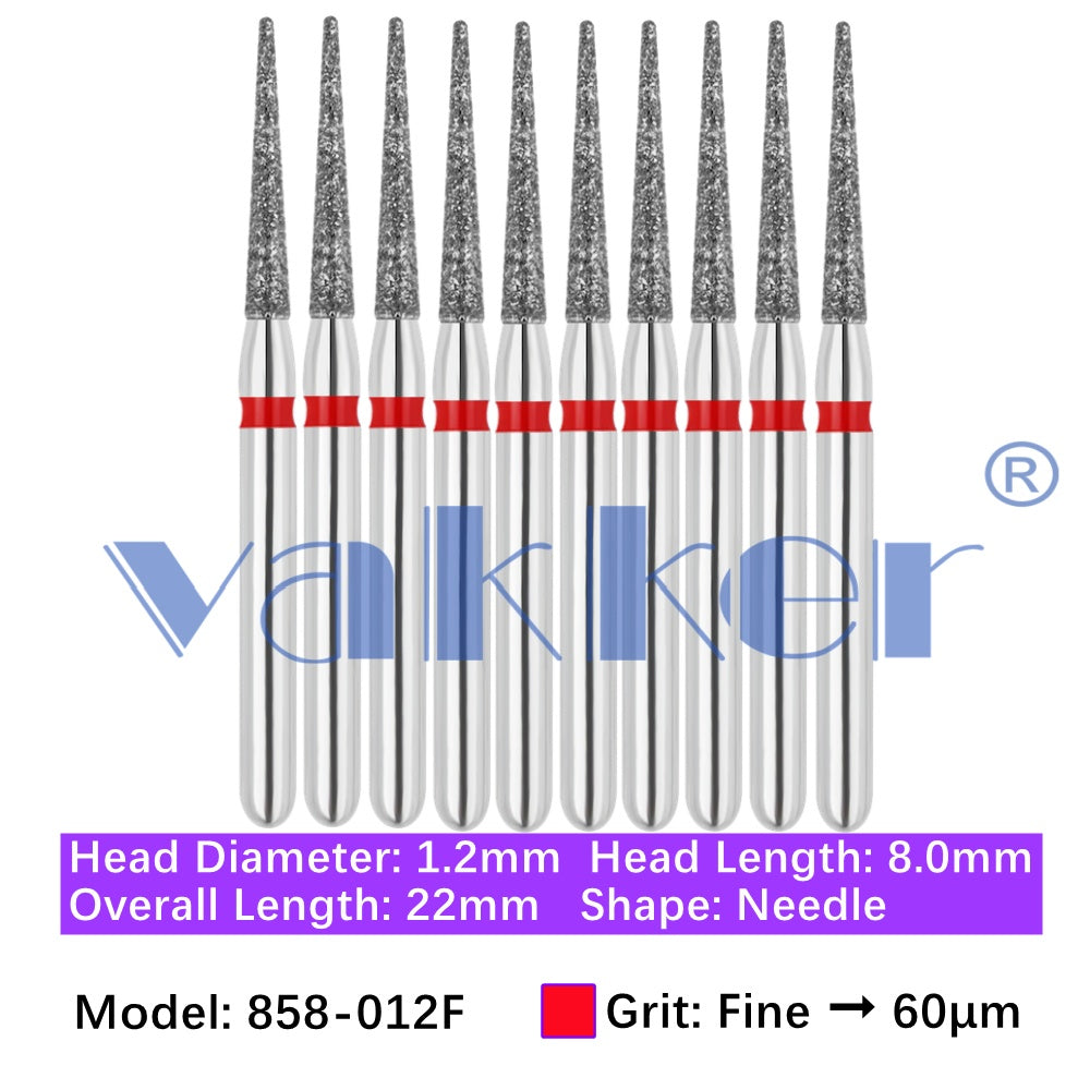 Vakker® Diamond Burs Needle Diamond Burs 10/pk