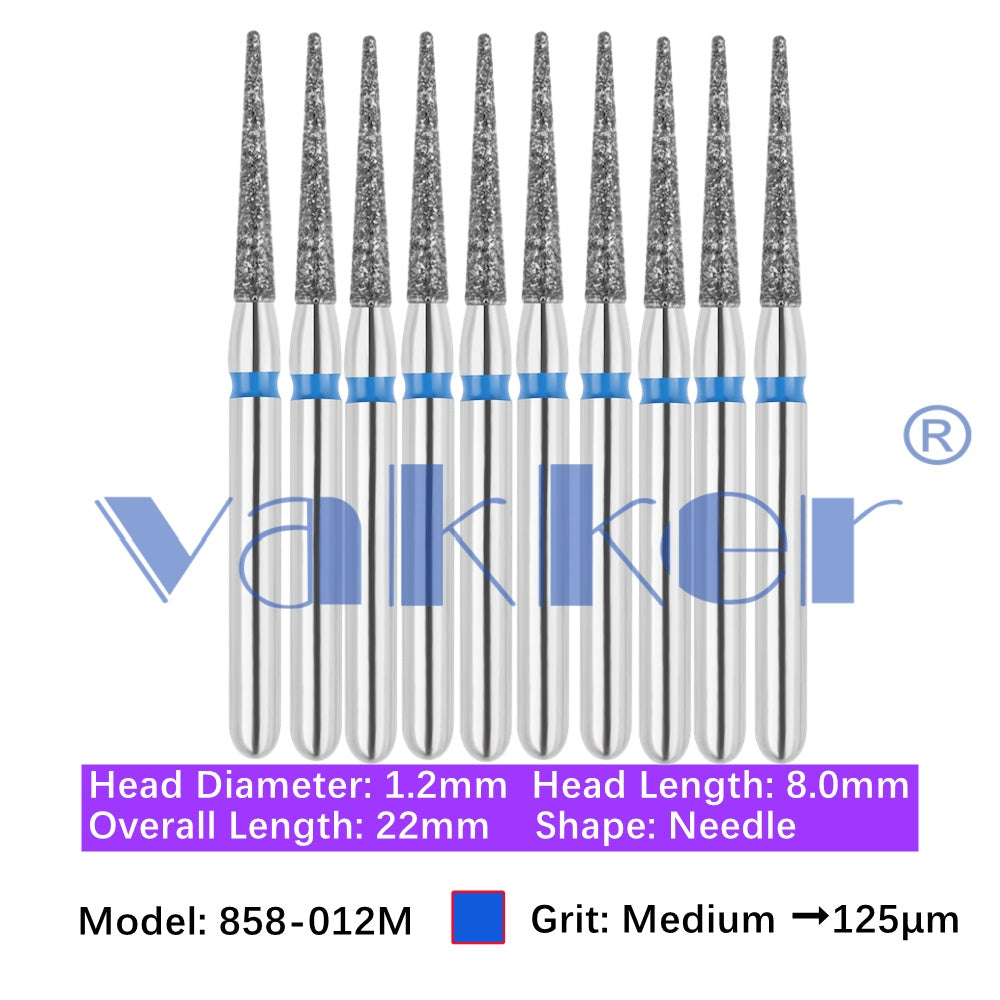 Vakker® Diamond Burs Needle Diamond Burs 10/pk