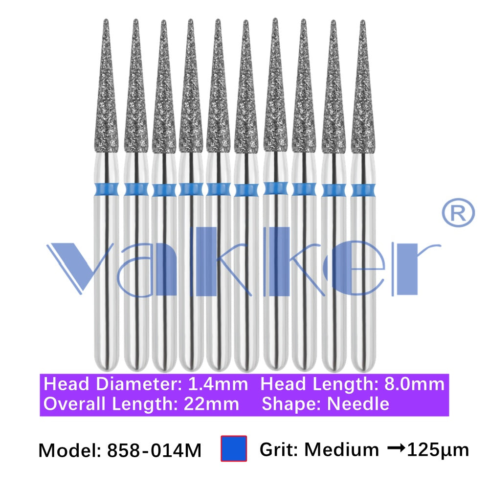 Vakker® Diamond Burs Needle Diamond Burs 10/pk