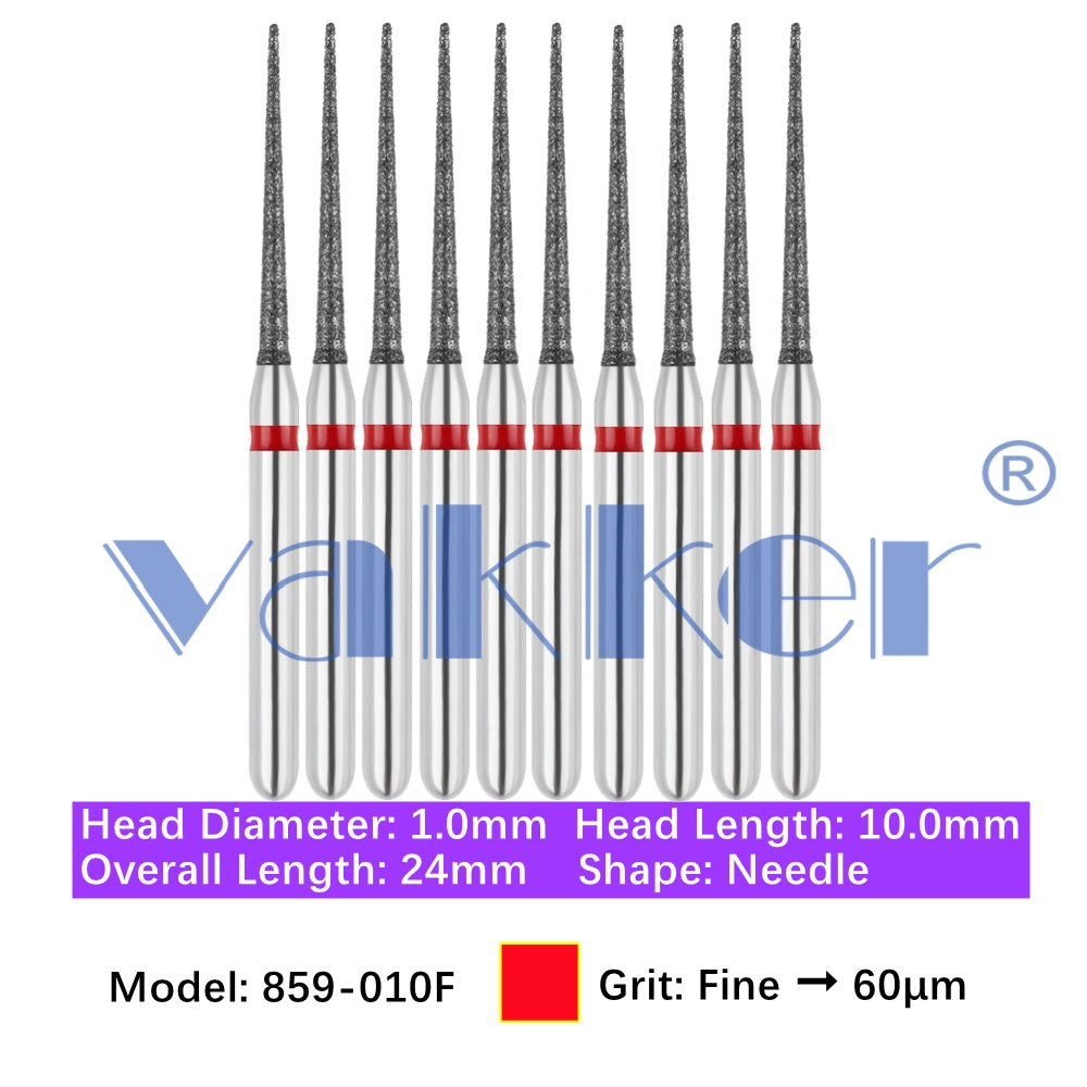 Vakker® Diamond Burs Needle Diamond Burs 10/pk