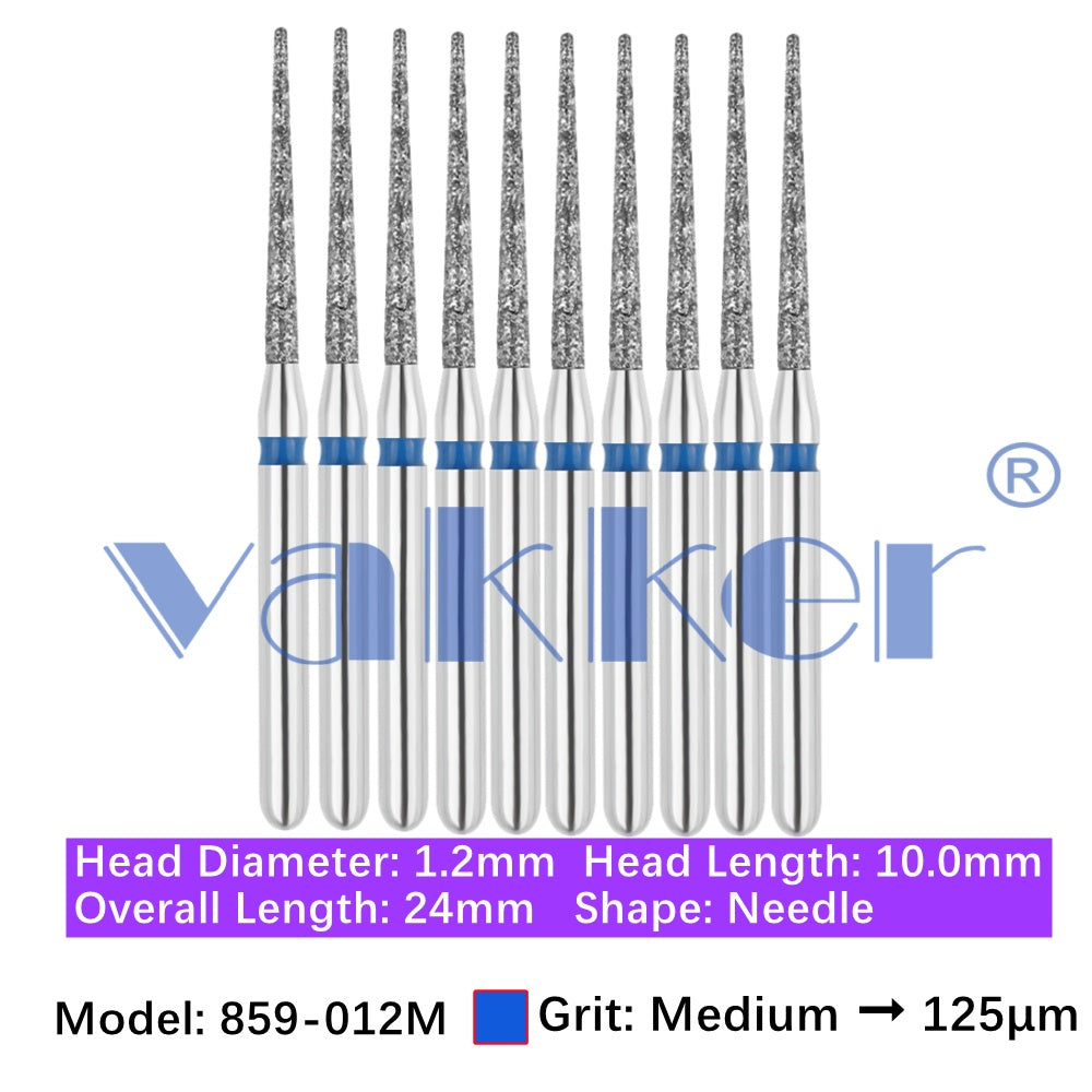 Vakker® Diamond Burs Needle Diamond Burs 10/pk