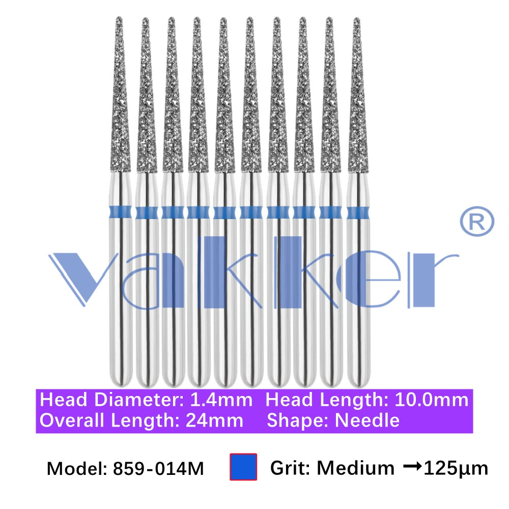 Vakker® Diamond Burs Needle Diamond Burs 10/pk