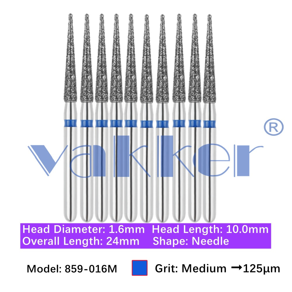 Vakker® Diamond Burs Needle Diamond Burs 10/pk