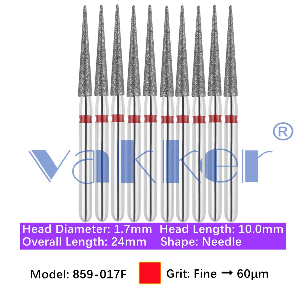 Vakker® Diamond Burs Needle Diamond Burs 10/pk