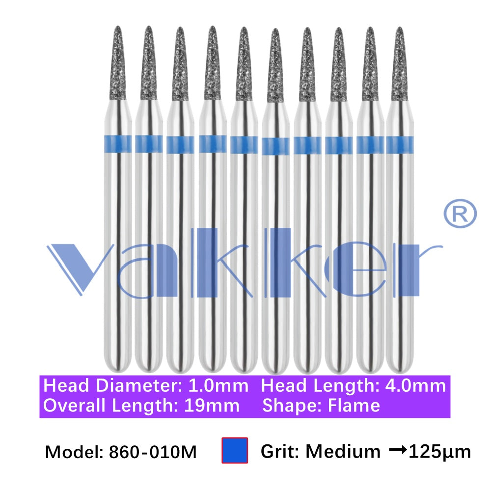 Vakker® Diamond Burs Flame Diamonds 10/pk