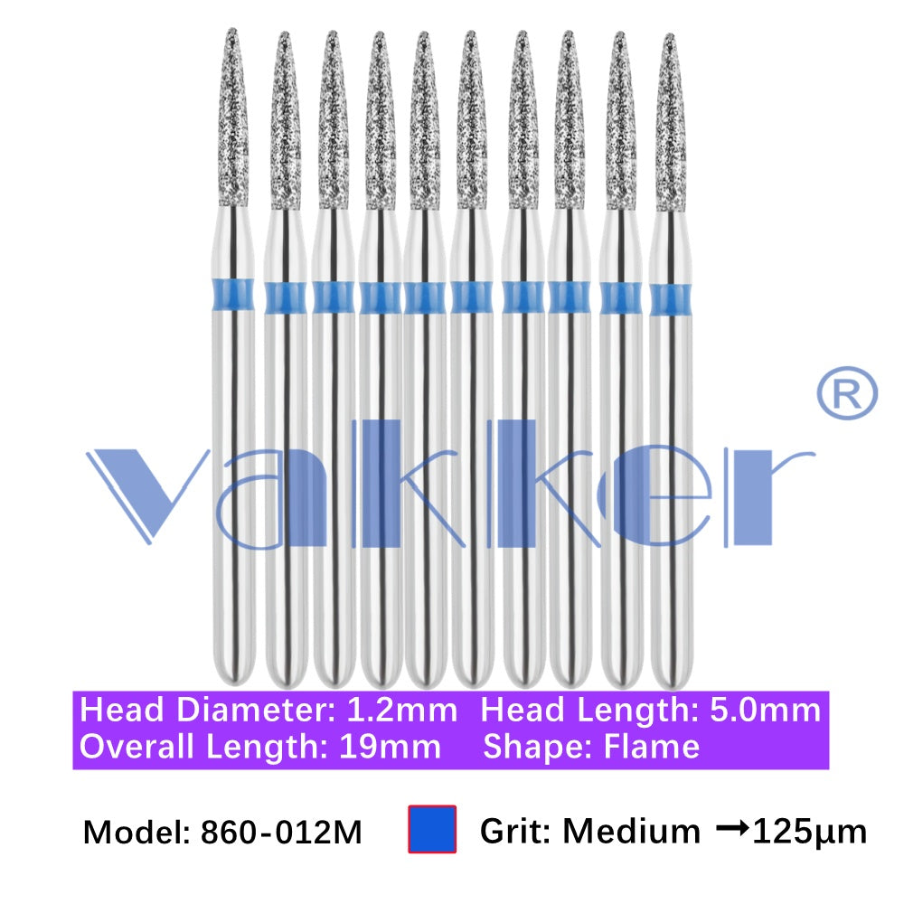 Vakker® Diamond Burs Flame Diamonds 10/pk