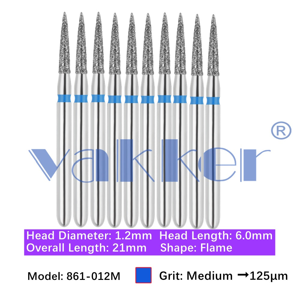 Vakker® Diamond Burs Flame Diamonds 10/pk