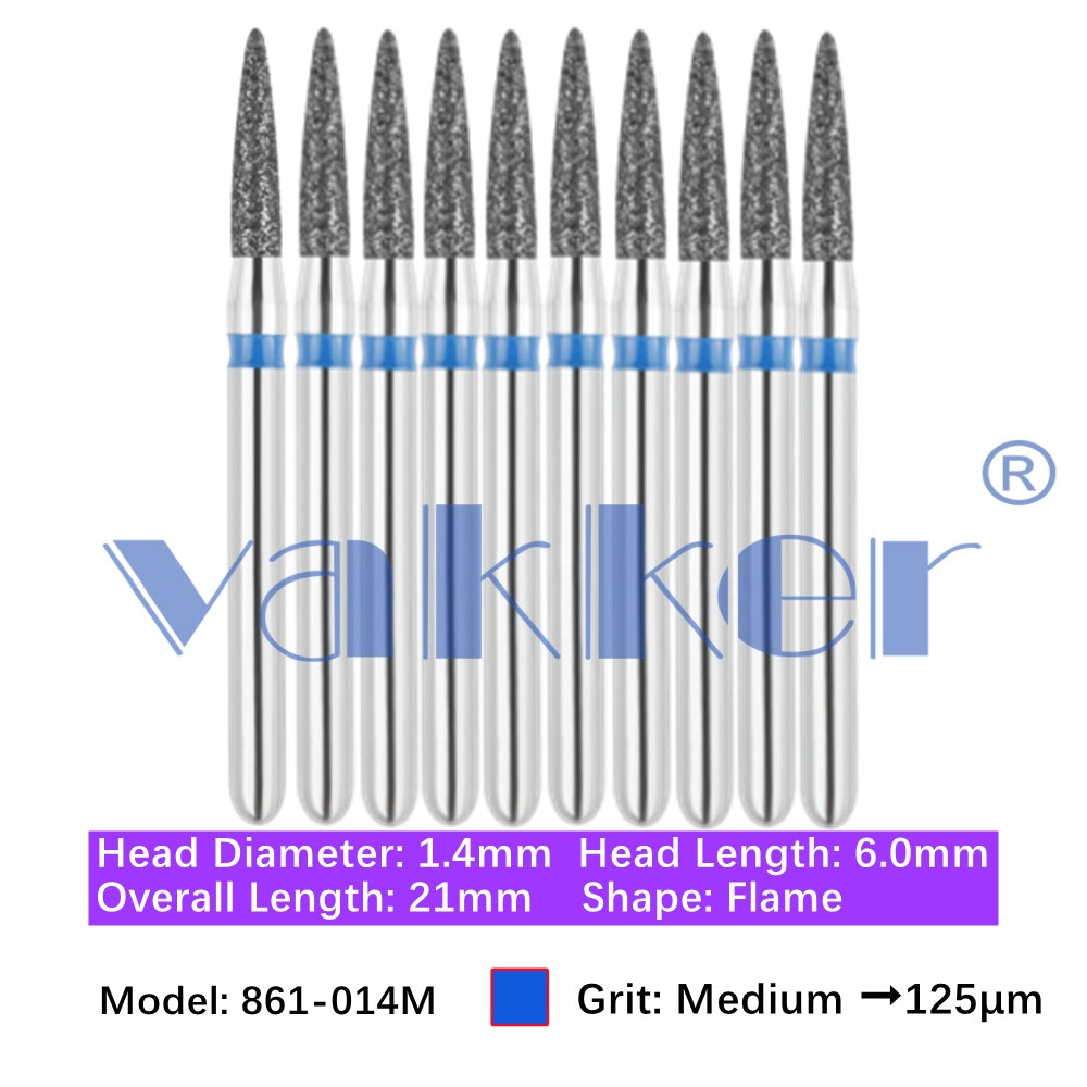 Vakker® Diamond Burs Flame Diamonds 10/pk