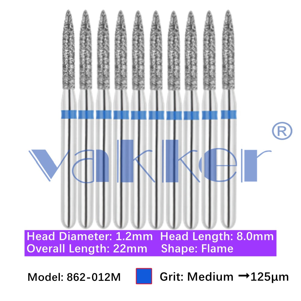 Vakker® Diamond Burs Flame Diamonds 10/pk