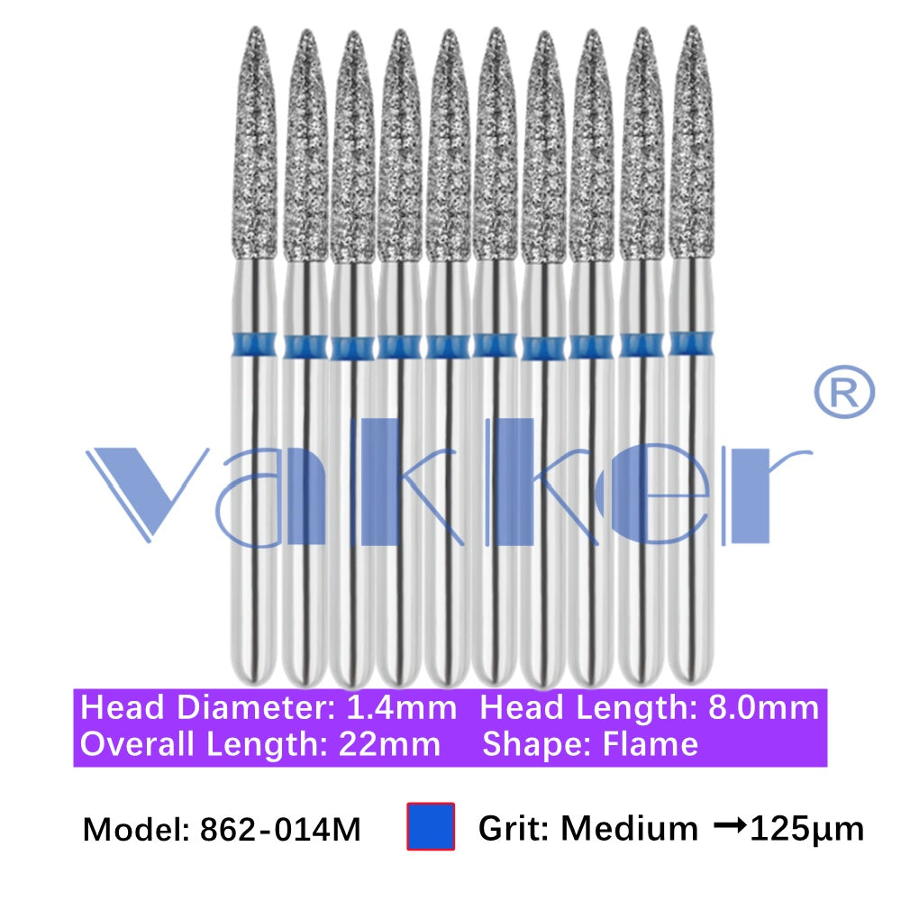 Vakker® Diamond Burs Flame Diamonds 10/pk