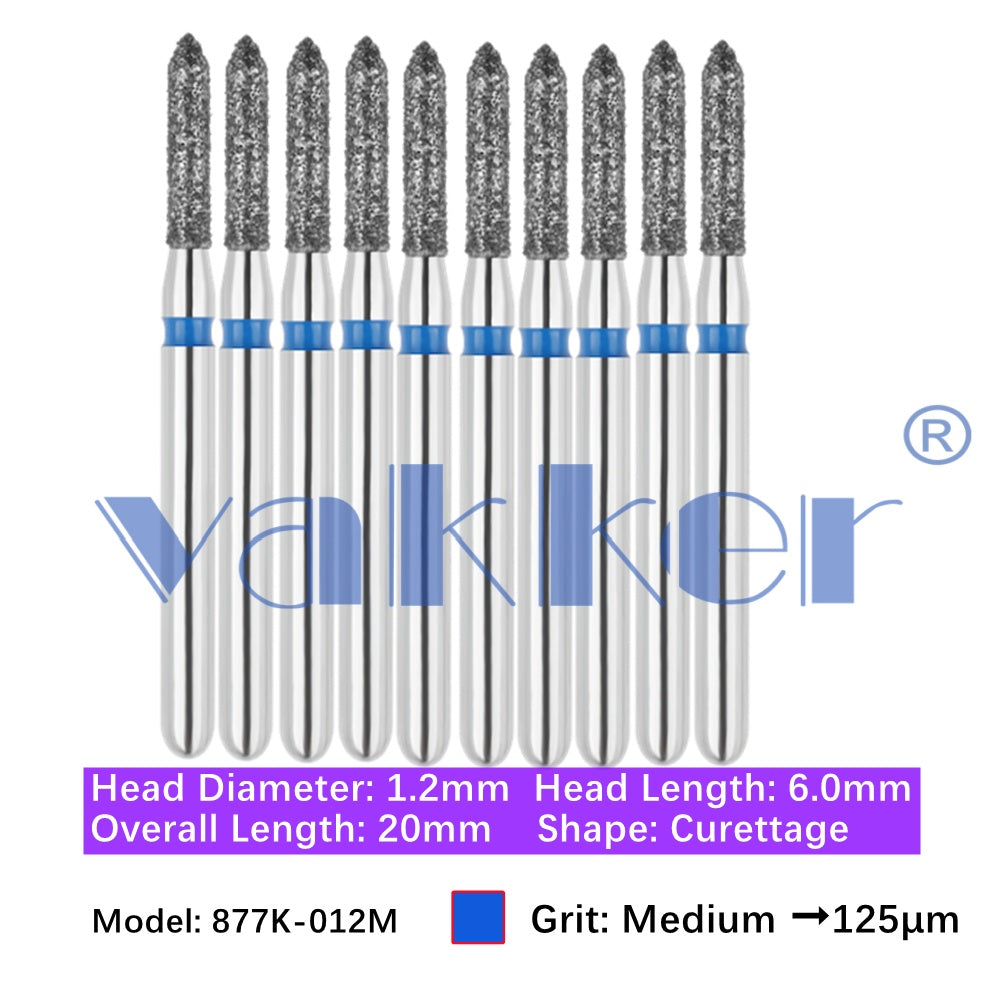 Vakker® Diamond Burs Gingival Curetage Diamond Burs 10/pk