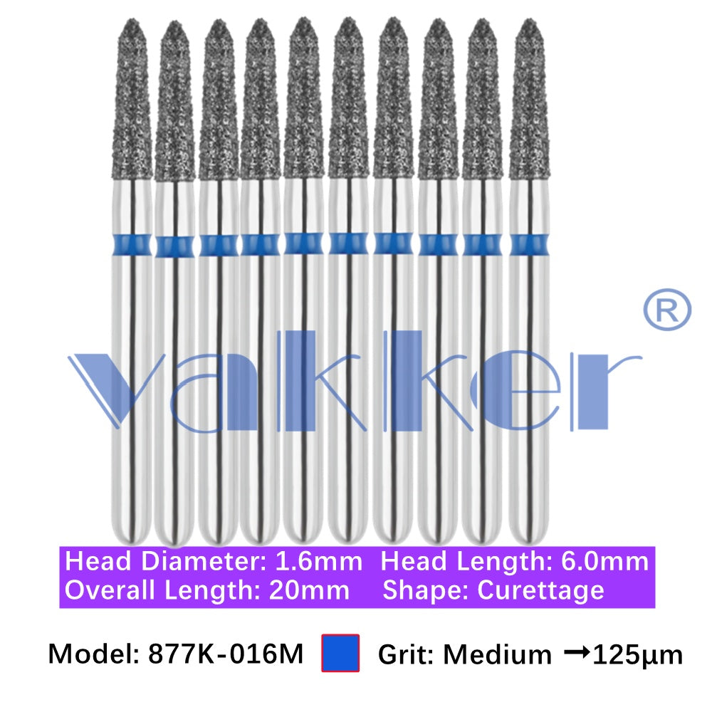 Vakker® Diamond Burs Gingival Curetage Diamond Burs 10/pk