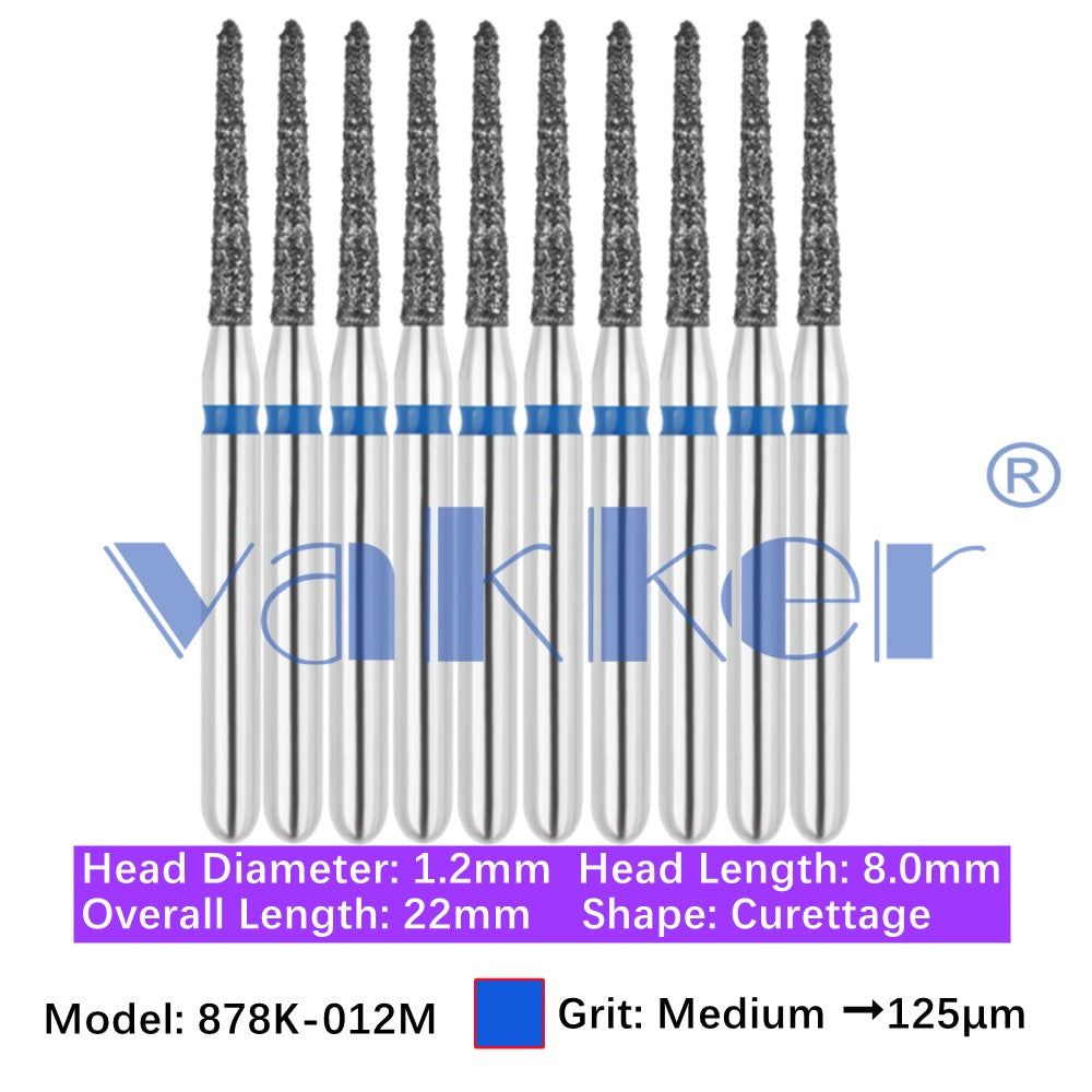 Vakker® Diamond Burs Gingival Curetage Diamond Burs 10/pk