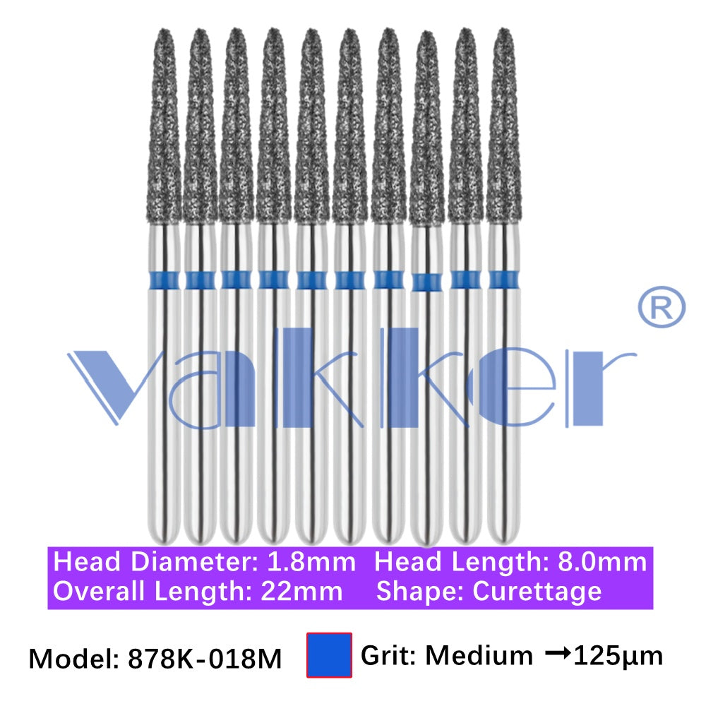 Vakker® Diamond Burs Gingival Curetage Diamond Burs 10/pk