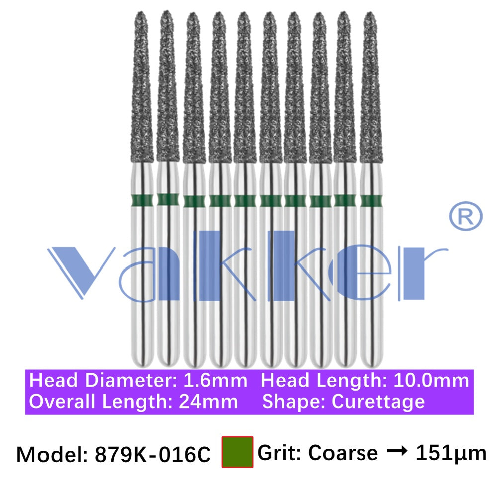 Vakker® Diamond Burs Gingival Curetage Diamond Burs 10/pk