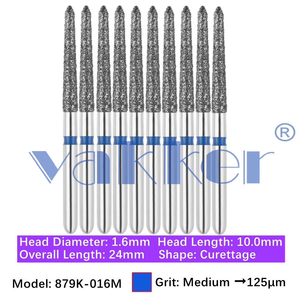 Vakker® Diamond Burs Gingival Curetage Diamond Burs 10/pk