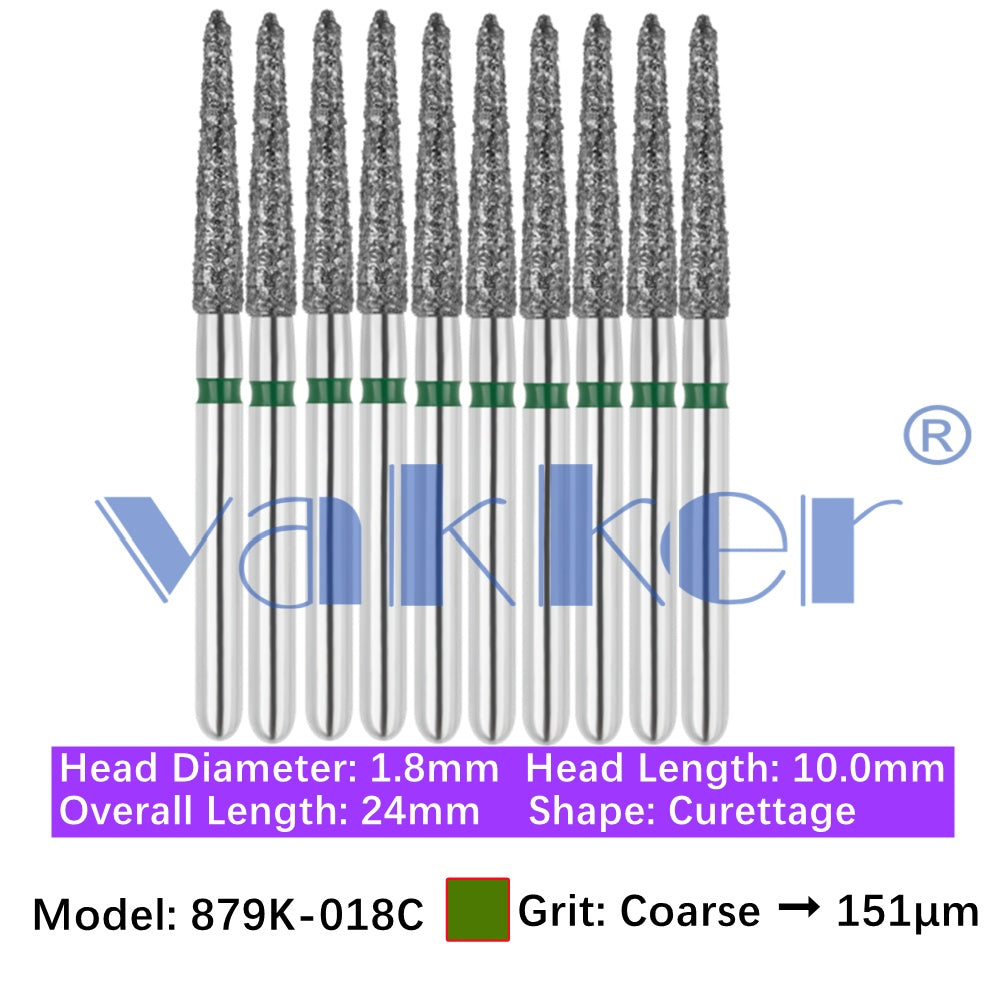 Vakker® Diamond Burs Gingival Curetage Diamond Burs 10/pk