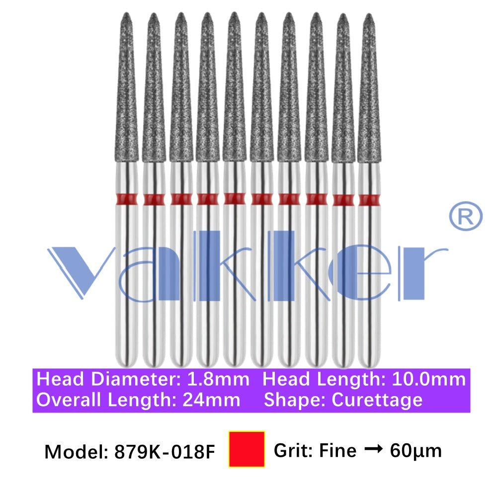 Vakker® Diamond Burs Gingival Curetage Diamond Burs 10/pk