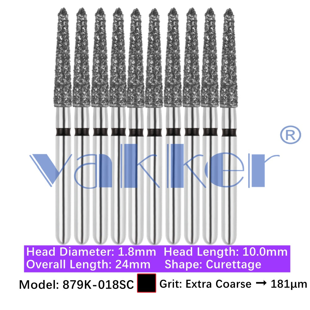 Vakker® Diamond Burs Gingival Curetage Diamond Burs 10/pk