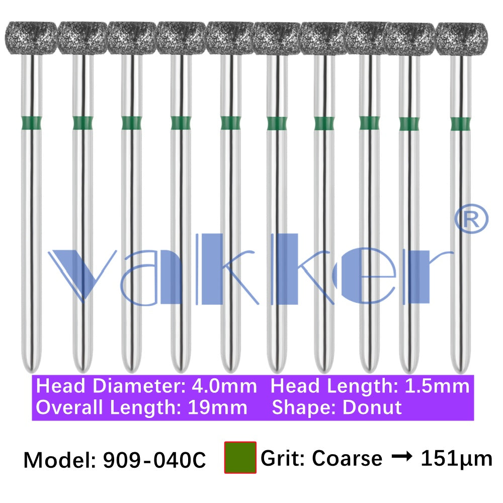 Vakker® Diamond Burs Wheel/Round Wheel Diamonds 10/pk