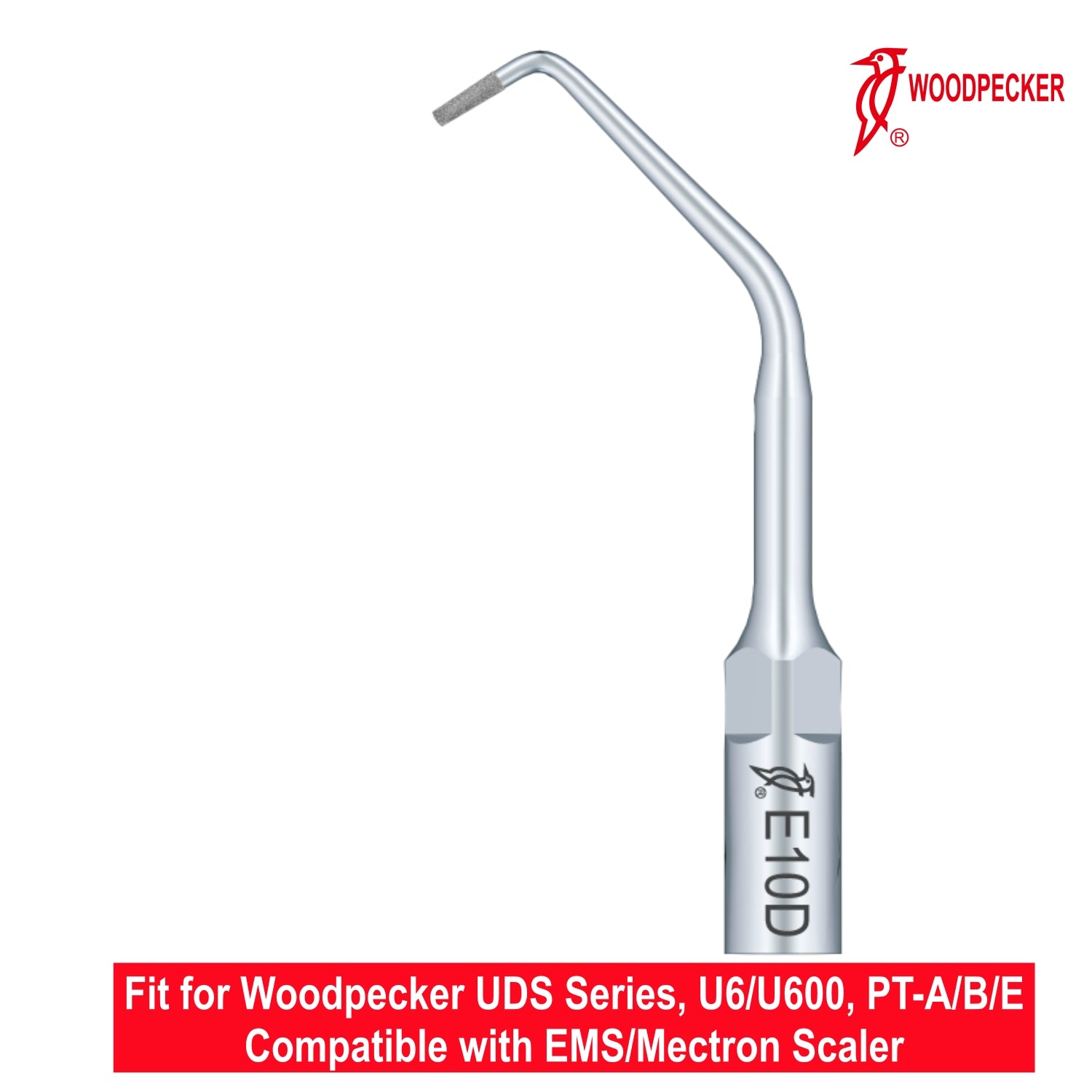 Woodpecker Ultrasonic Scaler Tips E10D 1pc/pk Fit for EMS & Mectron scalers