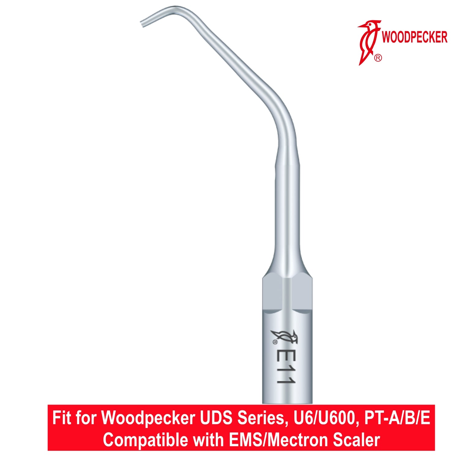 Woodpecker Ultrasonic Scaler Tips E11 1pc/pk Fit for EMS & Mectron scalers