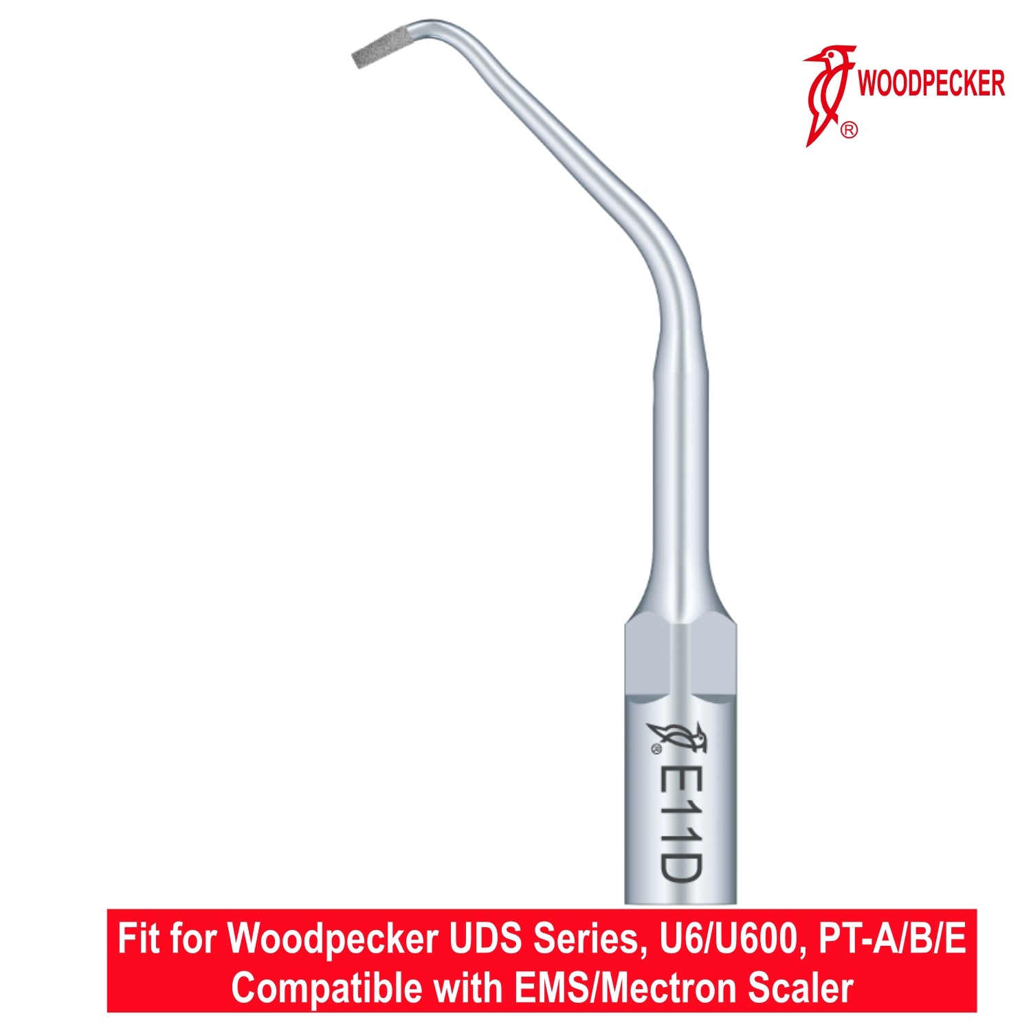 Woodpecker Ultrasonic Scaler Tips E11D 1pc/pk Fit for EMS & Mectron scalers
