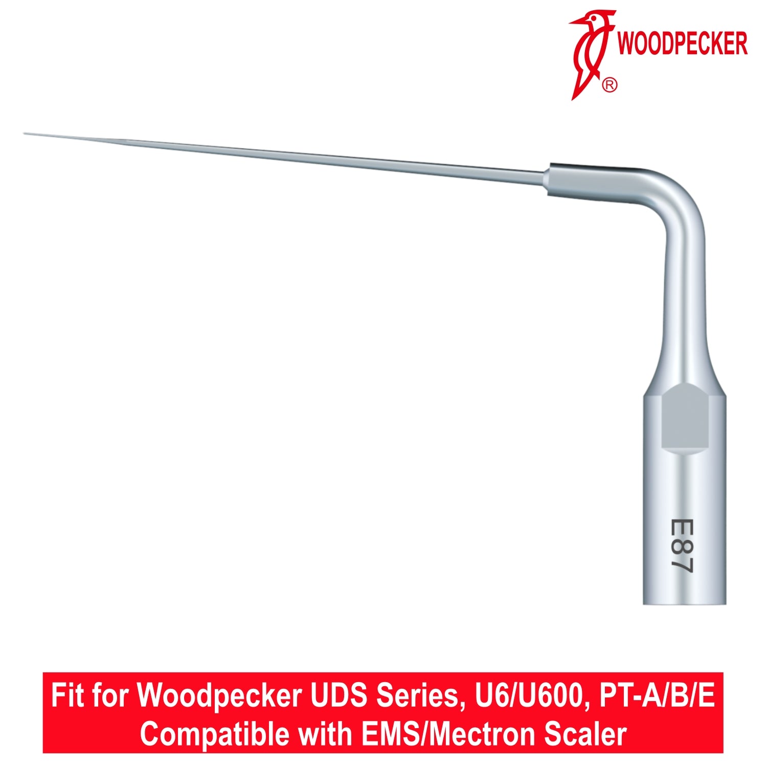 Woodpecker Ultrasonic Scaler Tips E87 1pc/pk Fit for EMS & Mectron scalers