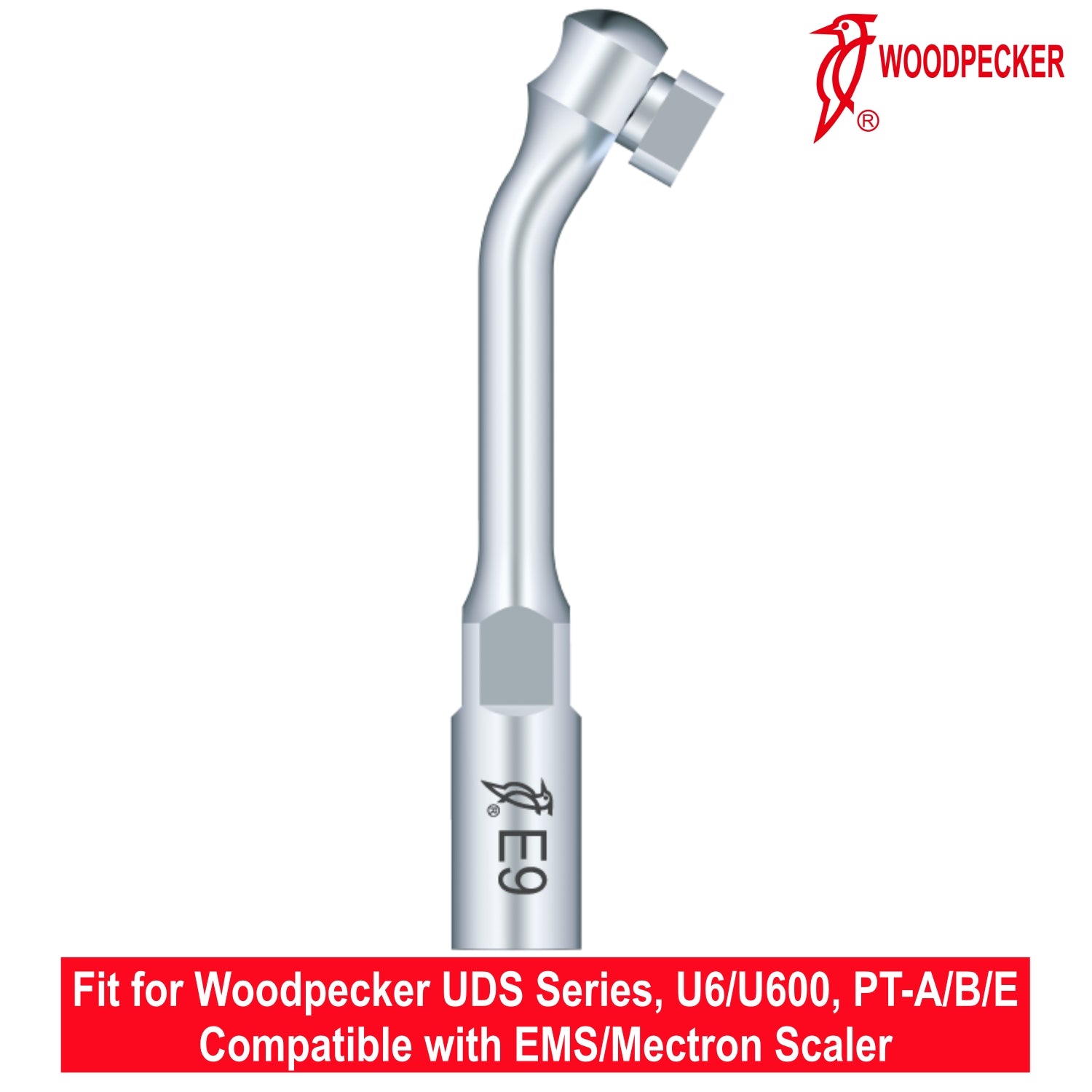 Woodpecker Ultrasonic Scaler Tips E9 1pc/pk Fit for EMS & Mectron scalers