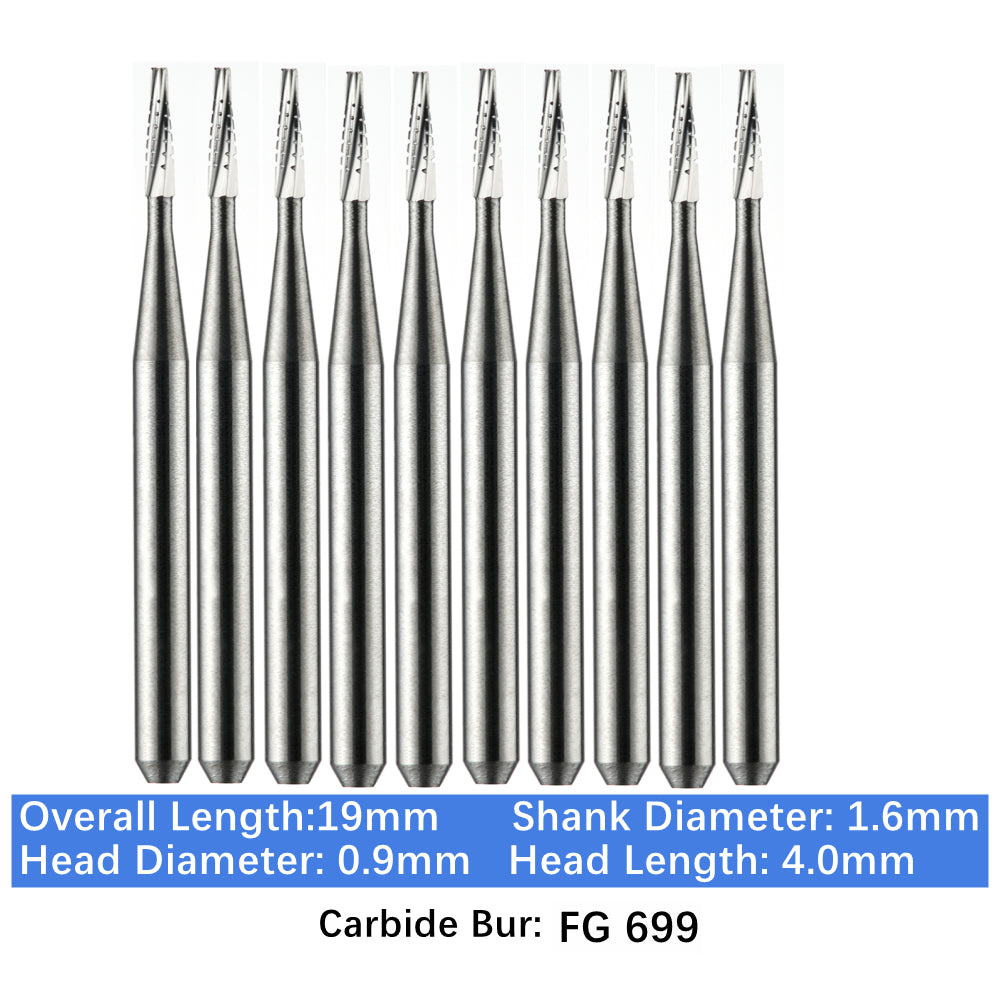 Vakker® Carbide Burs Midwest Type FG (Friction Grip) 10/pk